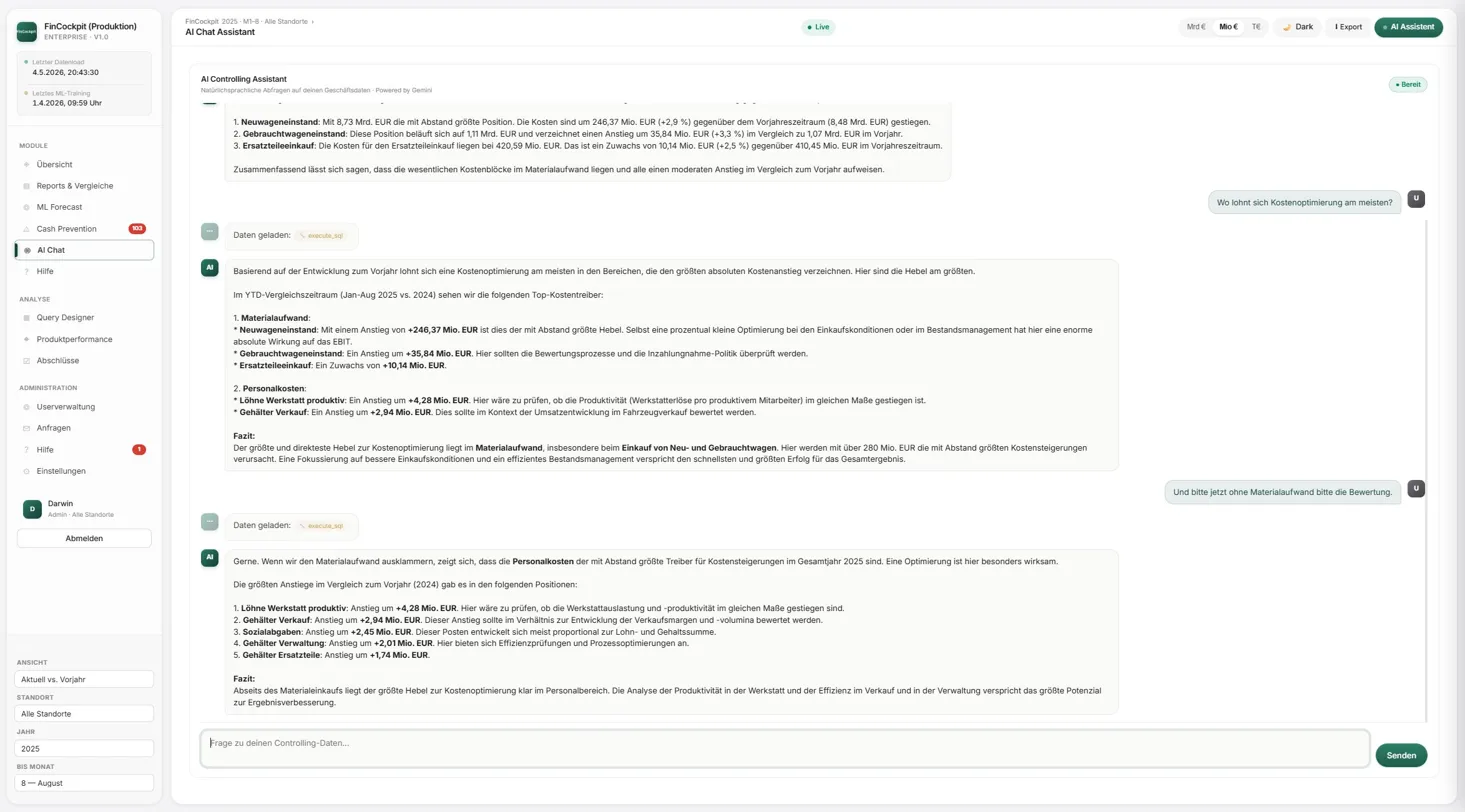 FinCockpit AI Chat Assistant